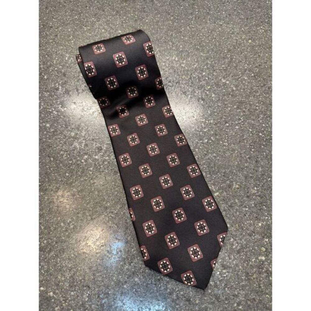 VTG Hardy Amies Black‎ 100% All London Silk Tie